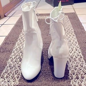 Madden Girl white booties